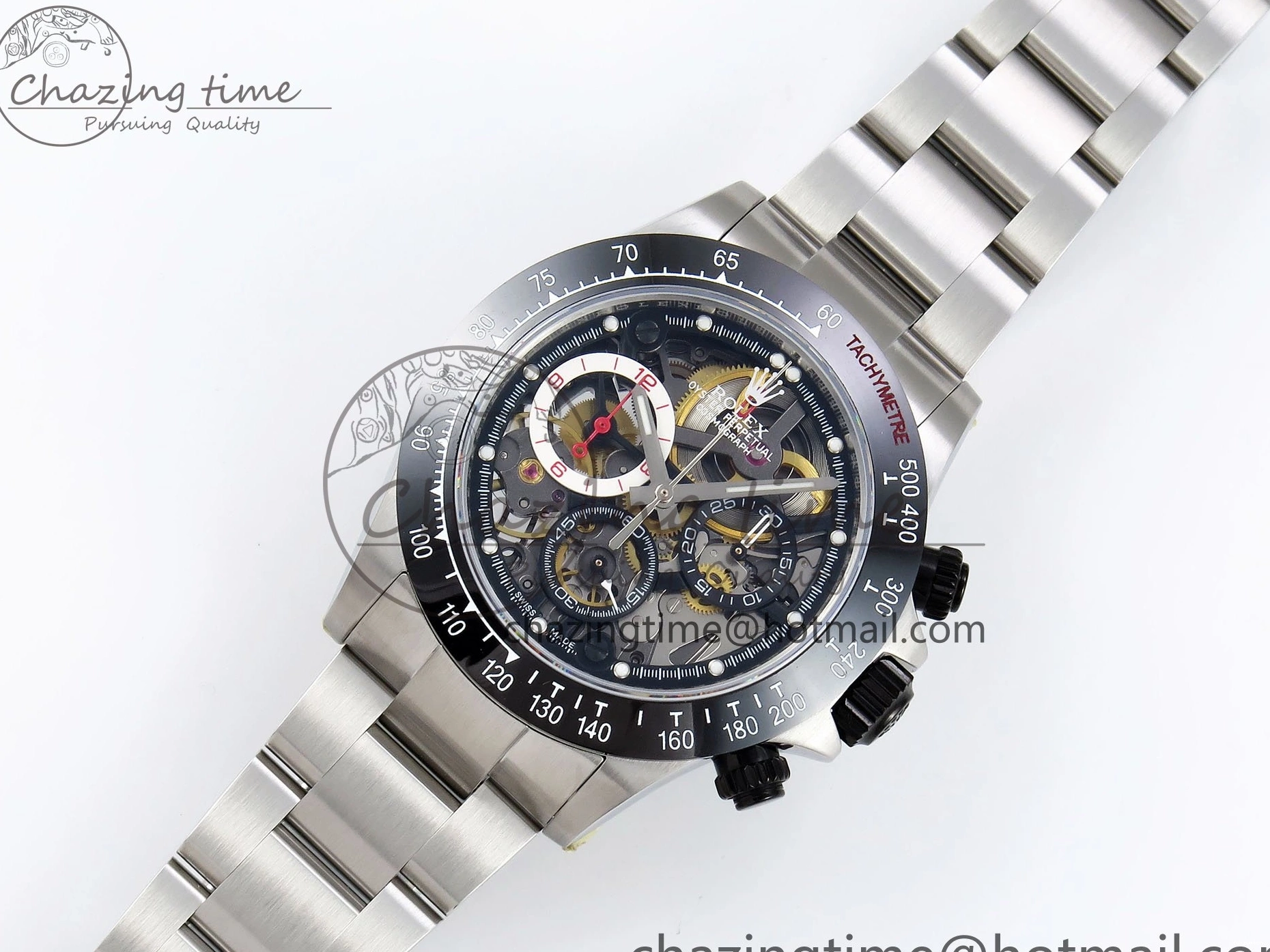 Bracelet Edition SONIC Daytona SS Bezel Skeleton Skeleton Best SA4130 Dial on Ceramic Oyster 0127